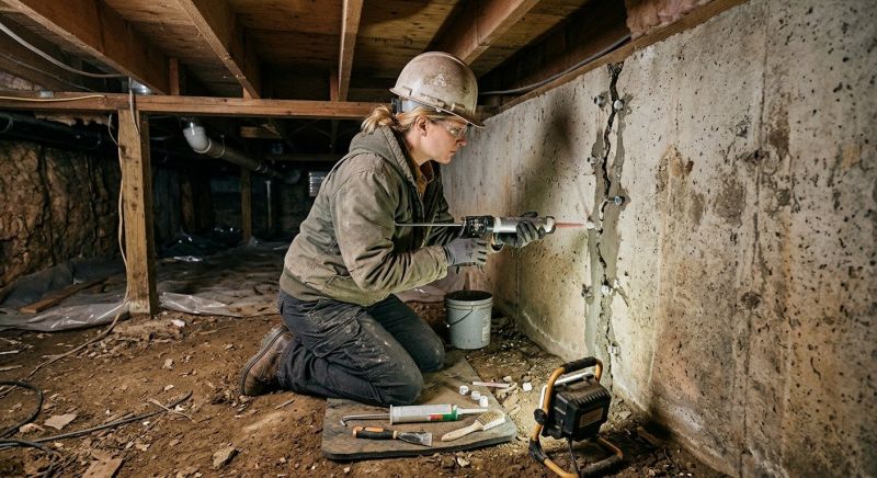 Basement Foundation Repair in Raynham, MA