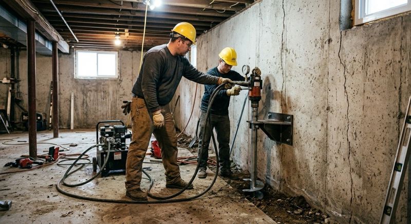 Basement Stabilization in Tiverton, RI
