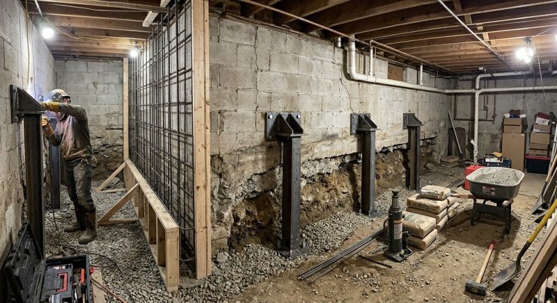 Basement Underpinning in Tiverton, RI