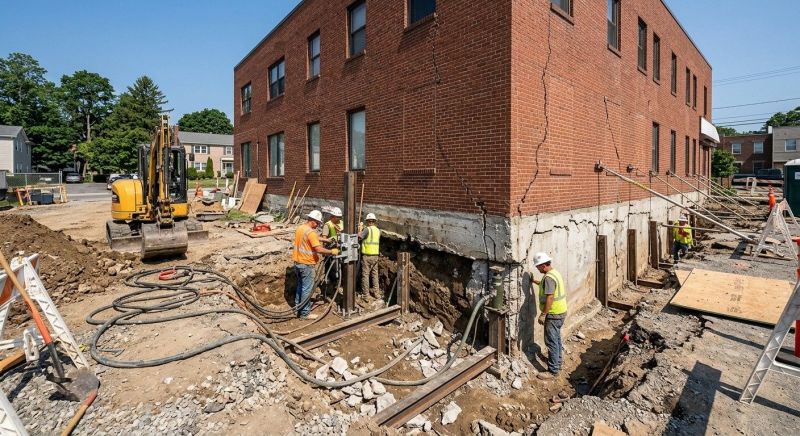 Building Foundation Repair in Exeter, RI