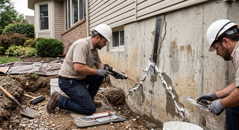 Cracked Foundation Repair in Fairhaven, MA