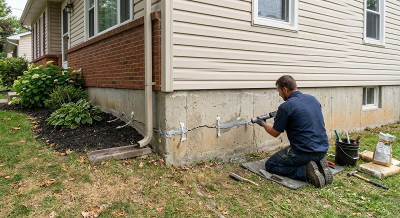 Cracked Foundation Repair in Providence County, RI