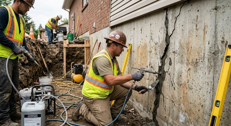 Cracked Foundation Repair in Riverside, RI