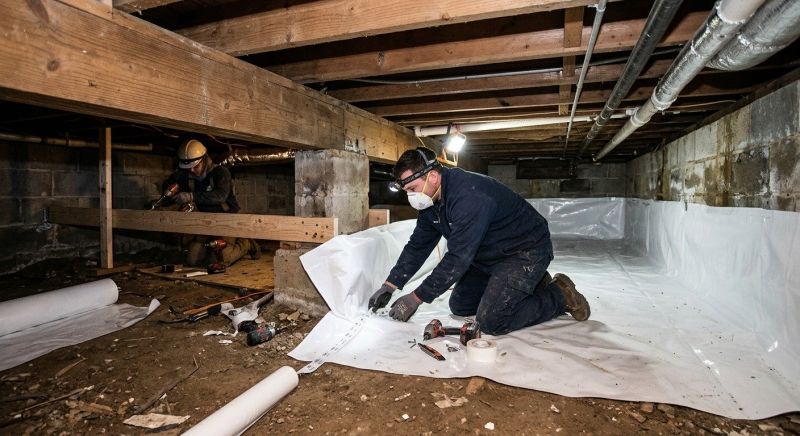 Crawl Space Leveling in Tiverton, RI