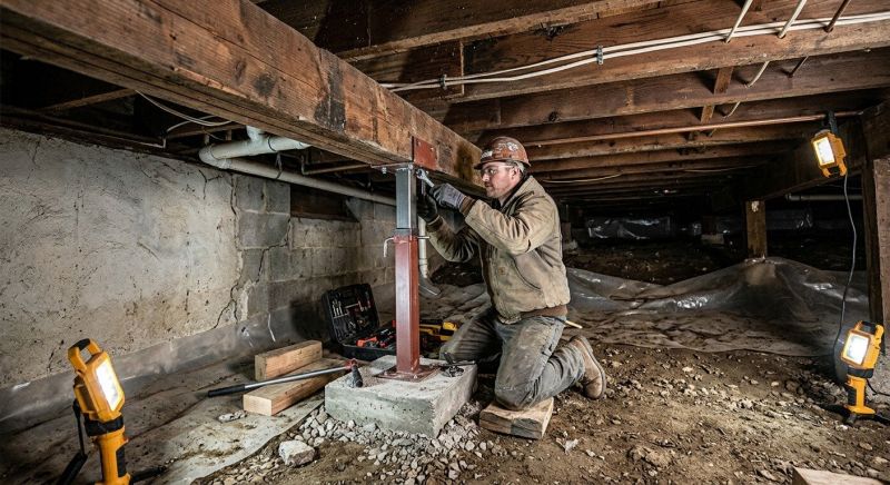 Crawlspace Foundation Repair in Middleboro, MA