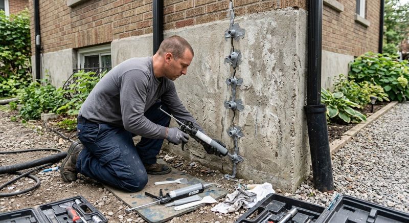 Foundation Crack Repair in Tiverton, RI