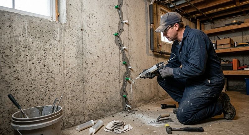 Foundation Crack Repair in West Wareham, MA