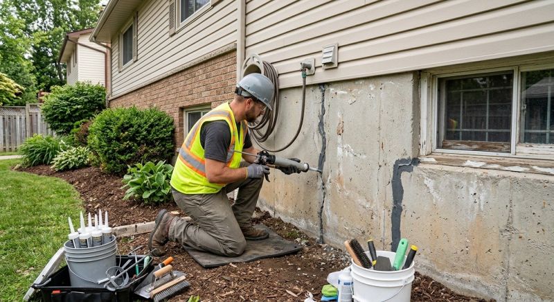 Foundation Crack Sealing in Tiverton, RI