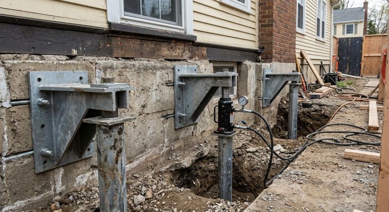 Foundation Pier Leveling in Tiverton, RI