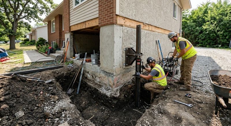Foundation Pier Repair in Tiverton, RI