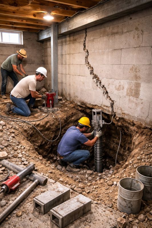 Foundation Structural Repair in Little Compton, RI