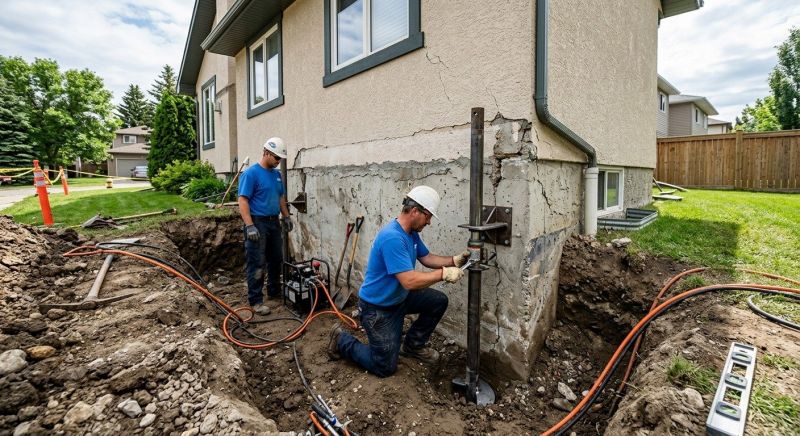 Helical Piers Installation in Tiverton, RI