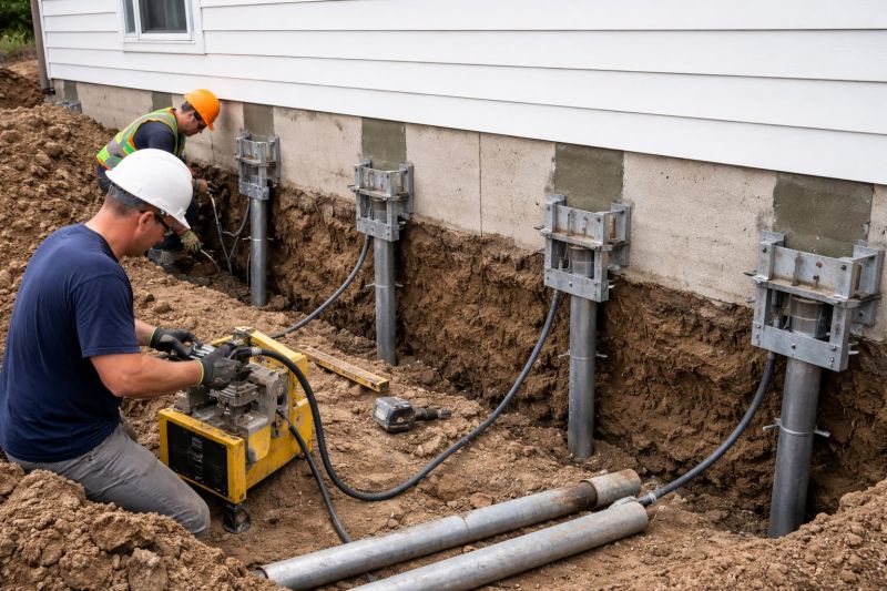 Helical Piers Installation in Tiverton, RI