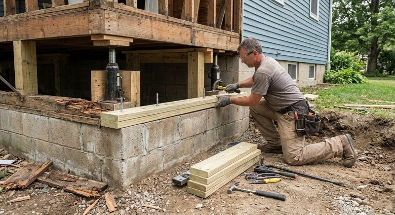 House Foundation Repair in Coventry, RI