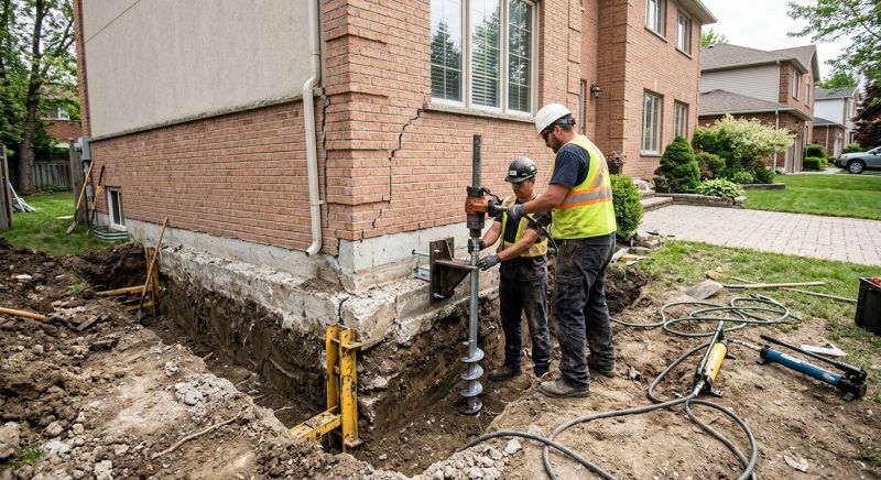 Sinking Foundation Repair in Attleboro, MA