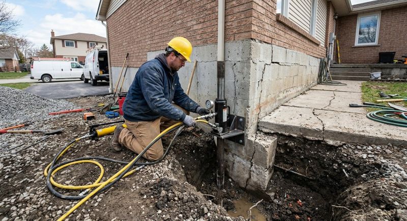 Sinking Foundation Repair in Little Compton, RI