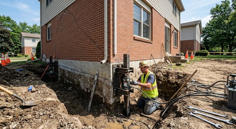 Sinking Foundation Repair in Middleboro, MA
