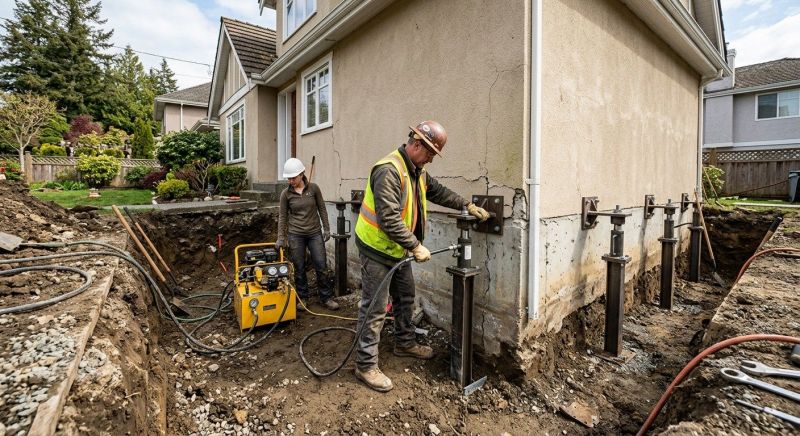 Sinking Foundation Repair in Providence, RI