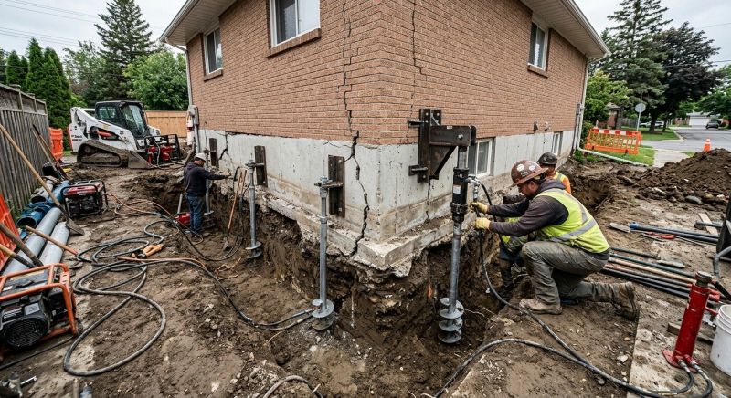 Sinking Foundation Repair in Saunderstown, RI