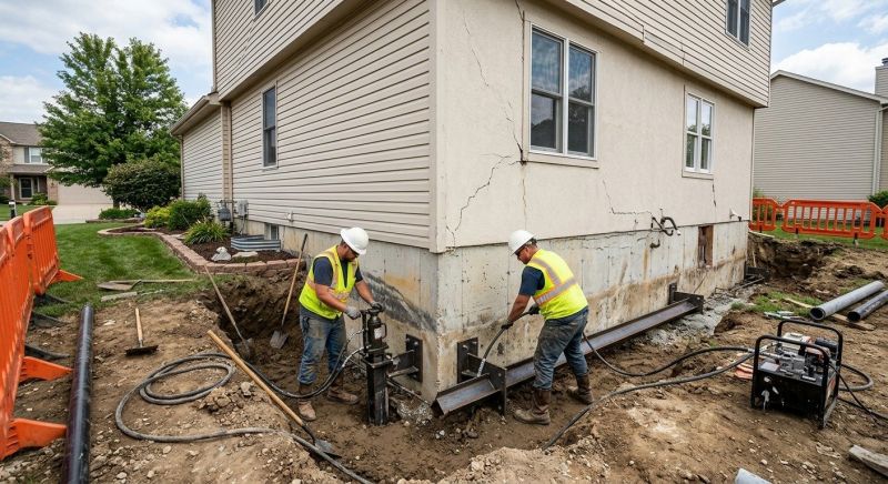 Sinking Foundation Repair in Somerset, MA